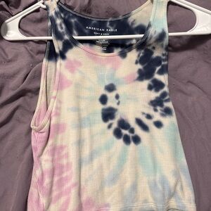AEO tye dye cropped tank